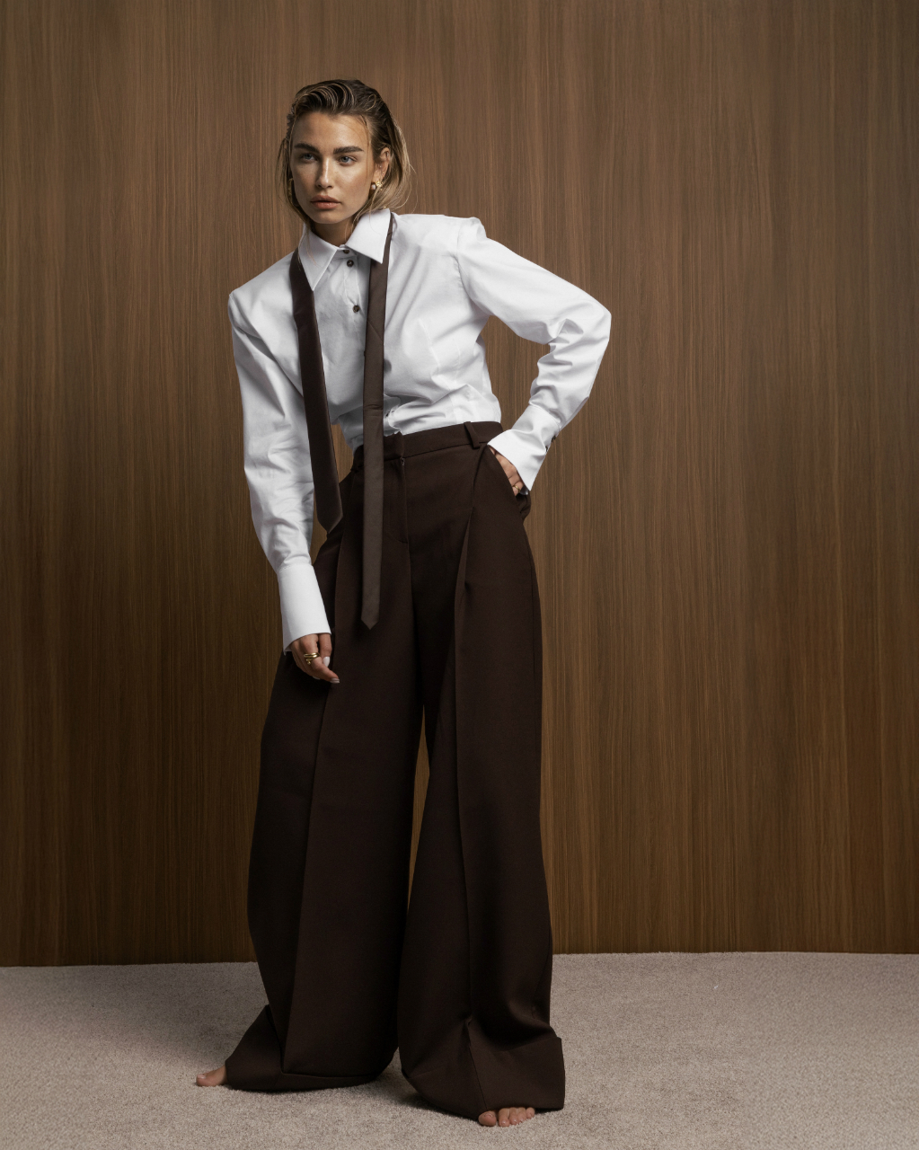 Pantalone Atikus braon